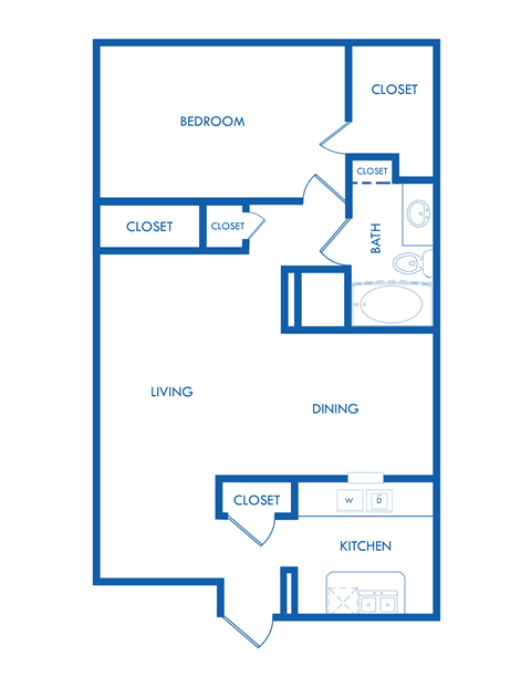 FLOOR PLAN C1 1 BEDROOM, 1 BATH